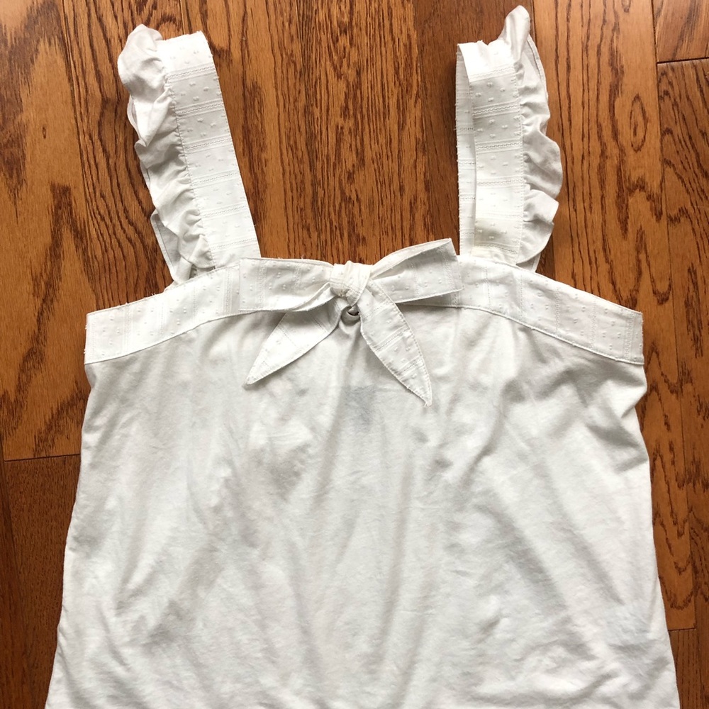 J Crew White Summer Tank Top